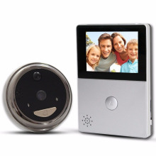 white and black color Wifi ring video doorbell with cameras and 2.8inch hd screen monitor